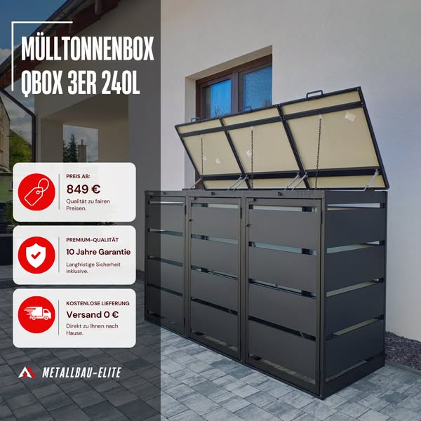 Die passende Mülltonnenbox finden.