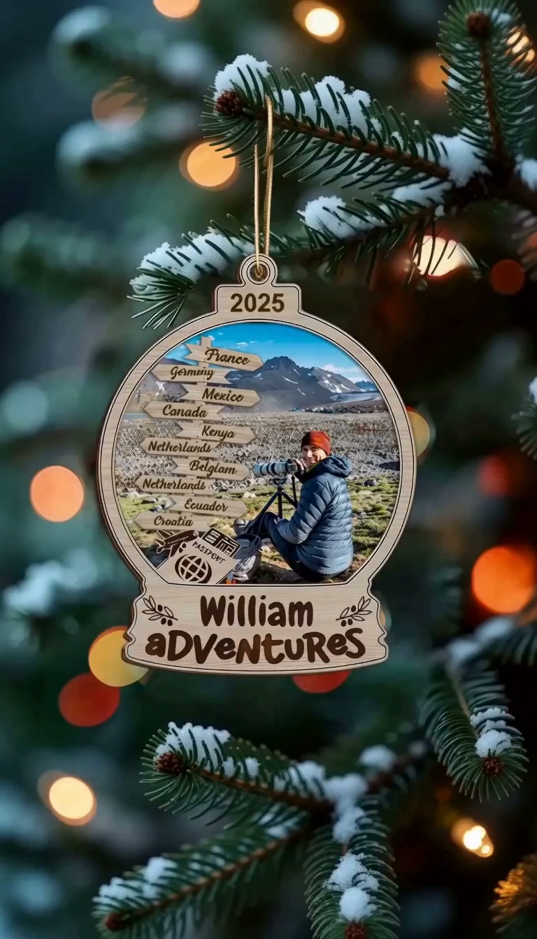 Custom Travel Photo Ornament