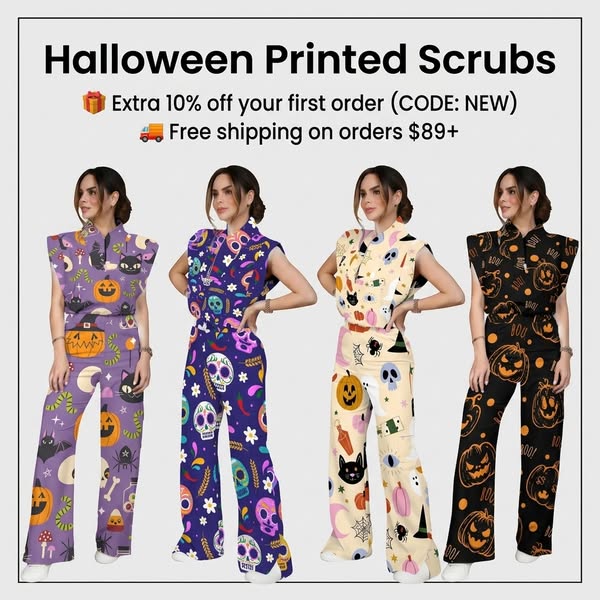 Spooky Chic Scrubs Ahead