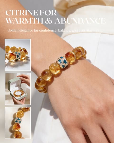 Amber Glow Citrine Bracelet