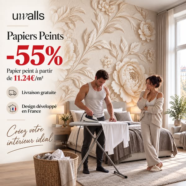‼ –40 % DE REMISE‼ PAPIERS PEINTS (€13)