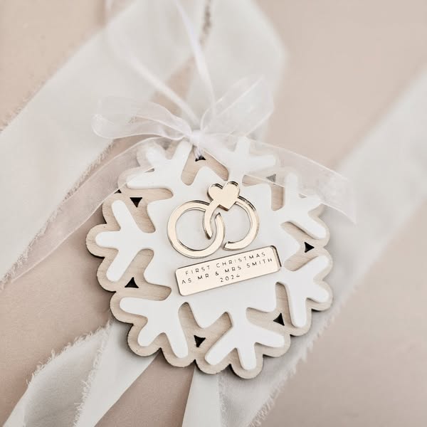 Snowflake First Christmas Married Decoration