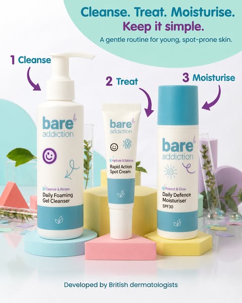Cleanse. Treat. Moisturise.