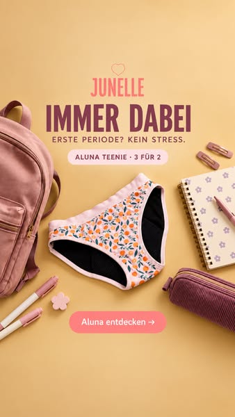 Ihre erste Periode? Sie ist vorbereitet.