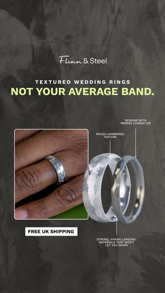Textured Wedding Rings With Personality