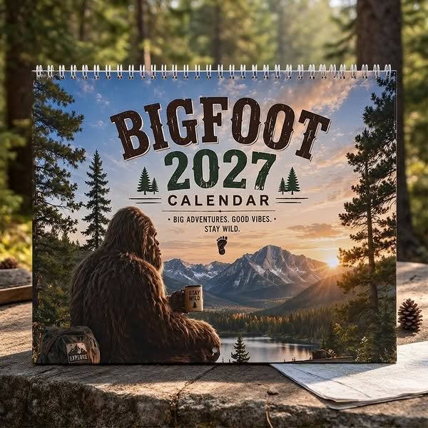 Bigfoot 2027 Calendar - Funny Sasquatch Wall Calendar