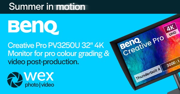 BenQ PV3250U designed for colour grading and video editing.