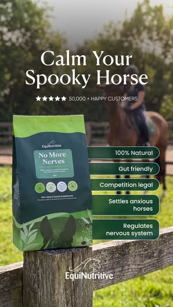 Calm Your Horse Naturally with No More Nerves!