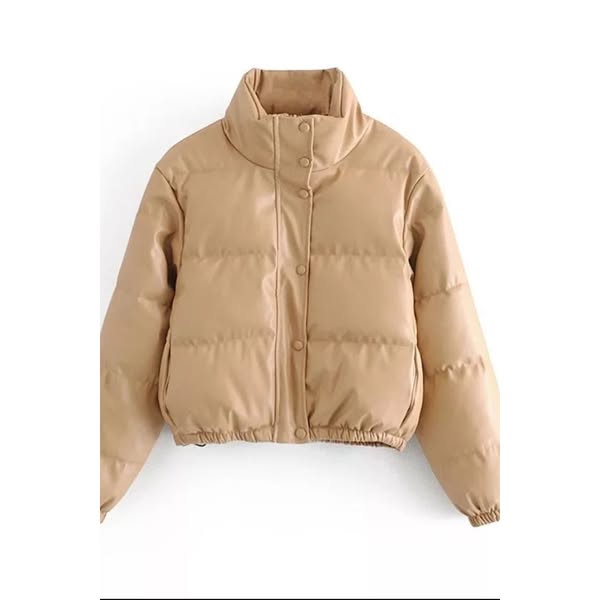 FIERCE | Puffer Vegan Leather Jacket