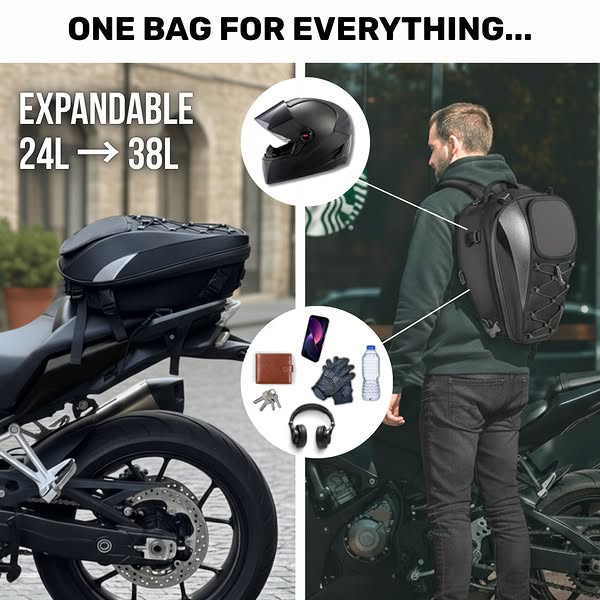 The Rider Backpack That Fits Your Helmet