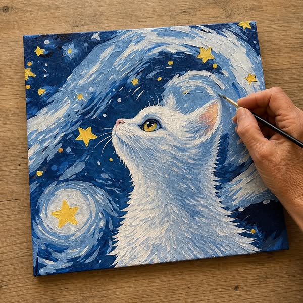 Learn The Modern Art Of Painting Dreamy Acrylic Cats