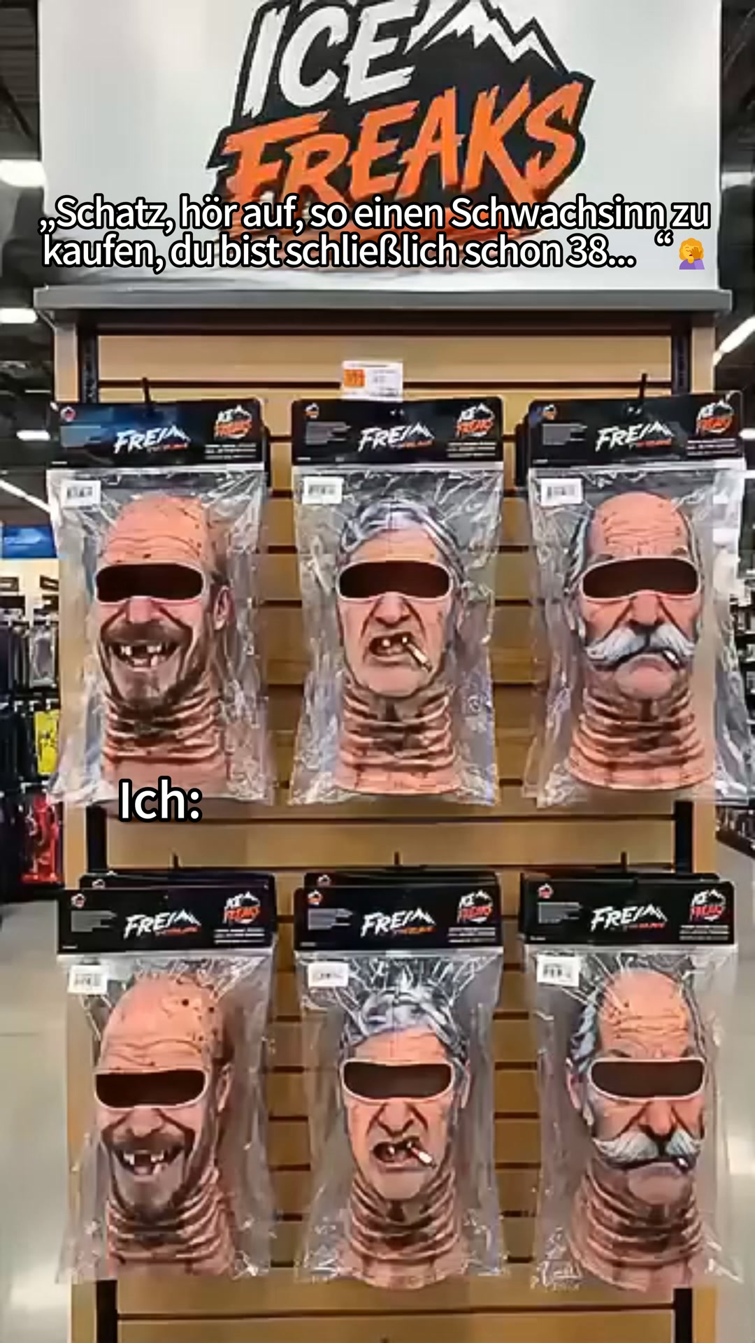 Ultra-realistische Skimaske im lustigen Design