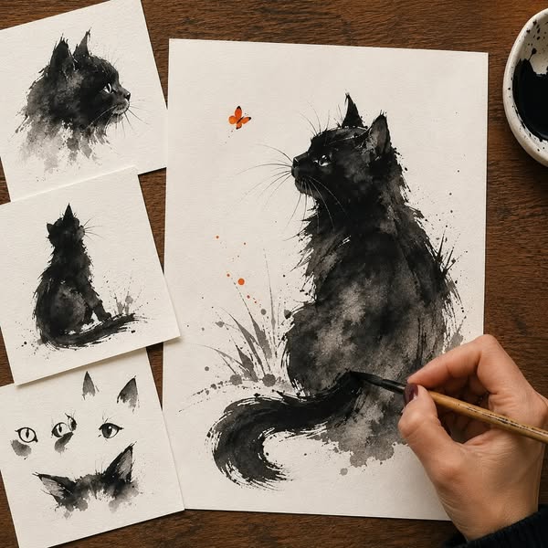Learn The Modern Art Of Painting Dreamy Acrylic Cats