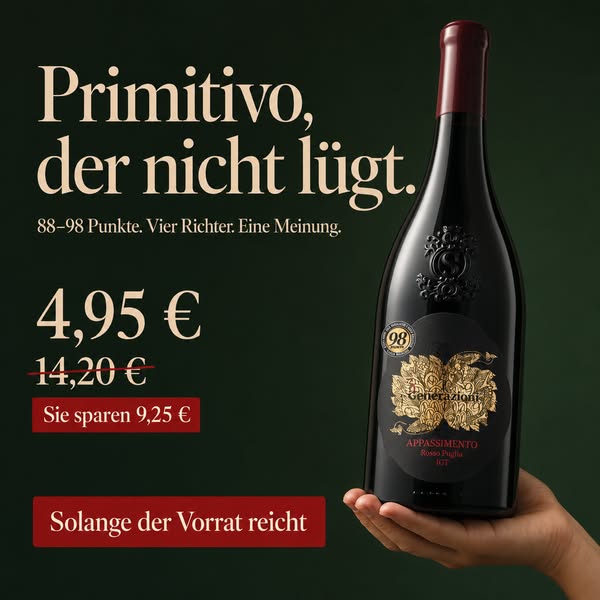 Nur € 4,95 pro Flasche bei 12 Flaschen – EINMALIG!
