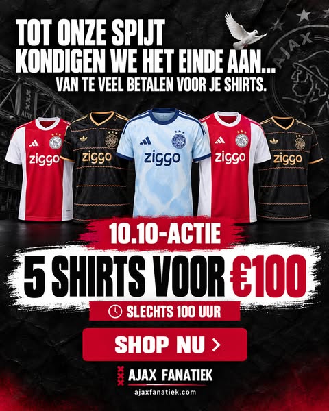 5 shirts voor € 100
