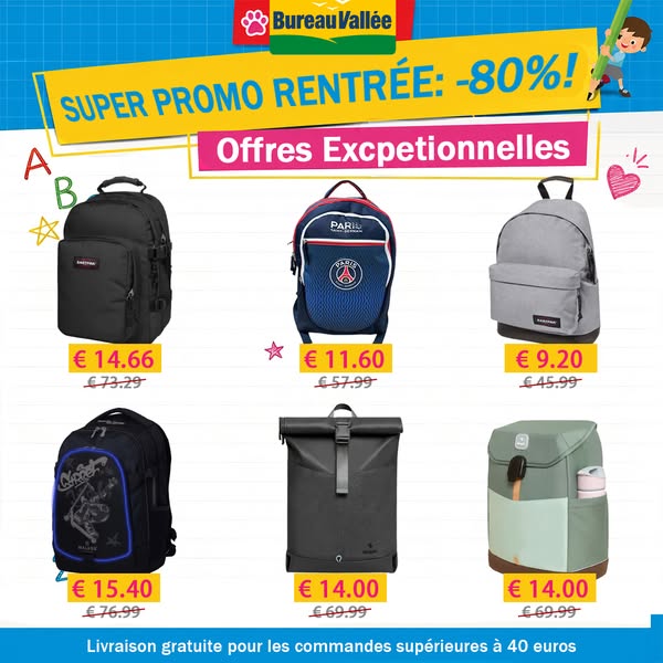 Cartables ergonomiques pour la rentrée des enfants