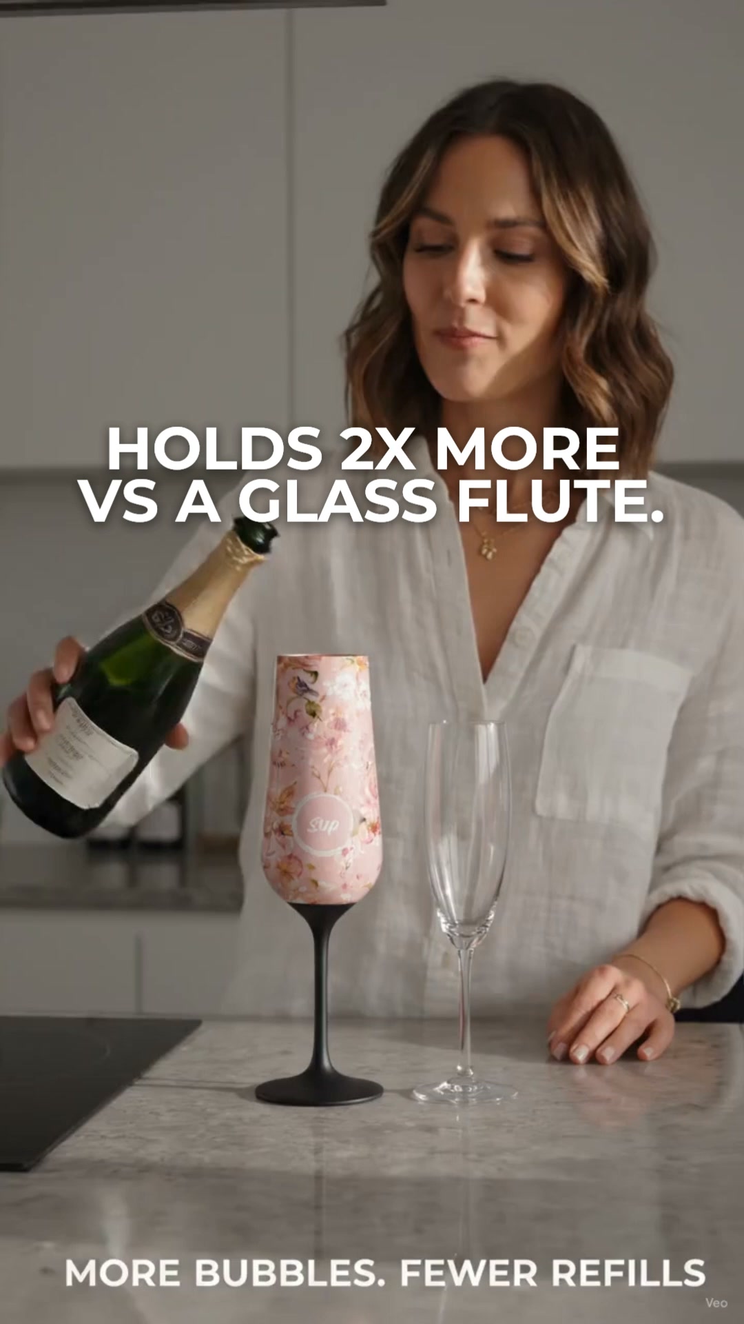 Twice the prosecco. Half the top-ups.