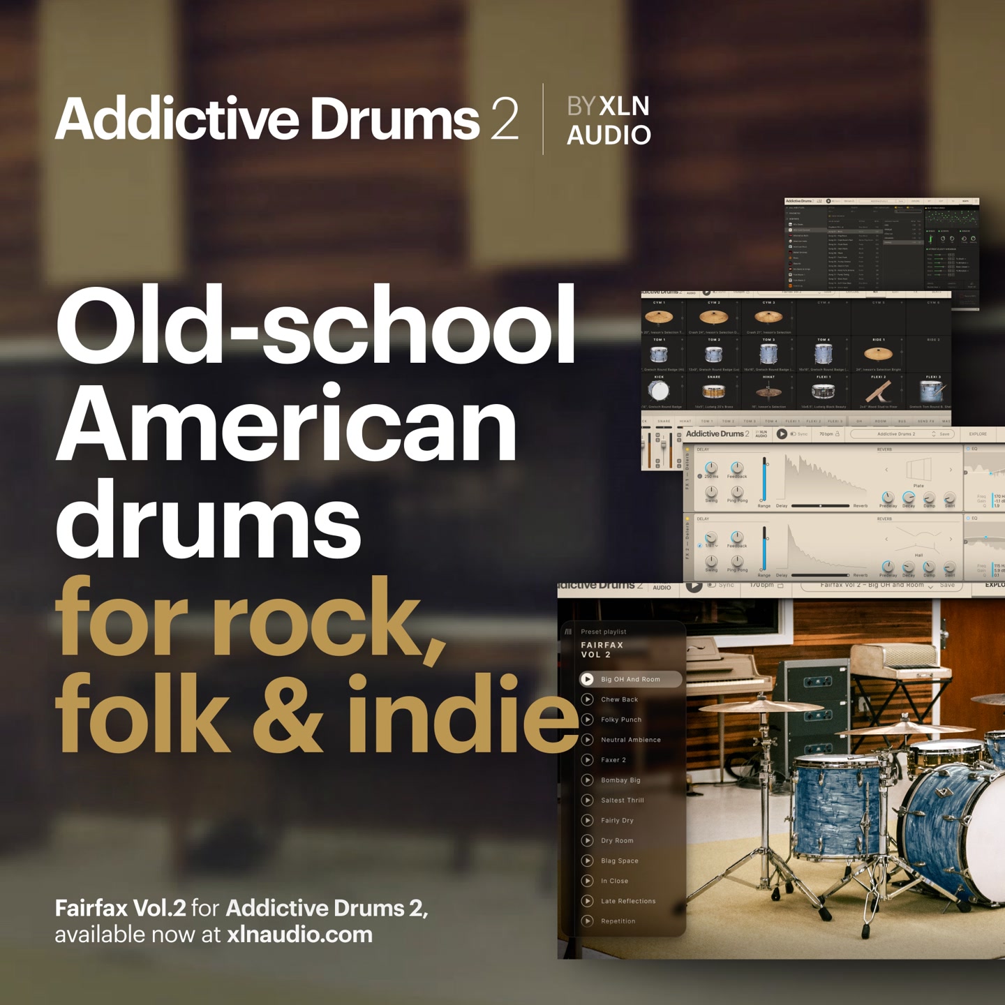 Seasoned, well-rounded drums that sit well in any mix