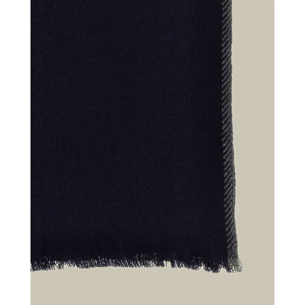 Brunello Cucinelli Navy/Grey Cashmere Scarf