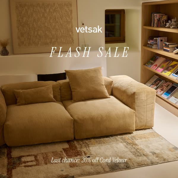Last day: 20% off Cord Velour