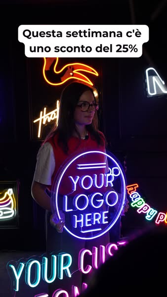 25% di sconto: crea la tua insegna neon