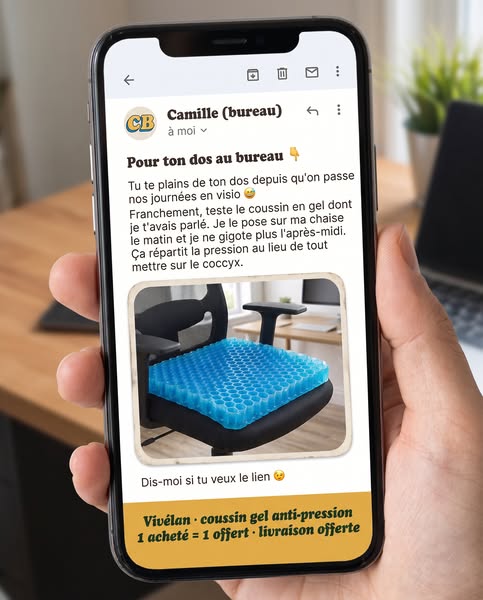 « Pour ton dos au bureau »