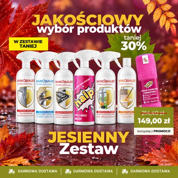 Zestaw Jesienne porządki - wszystko czego potrzebujesz -40%