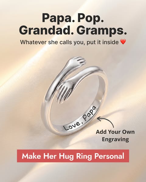 Grandpa & Granddaughter Hug Ring