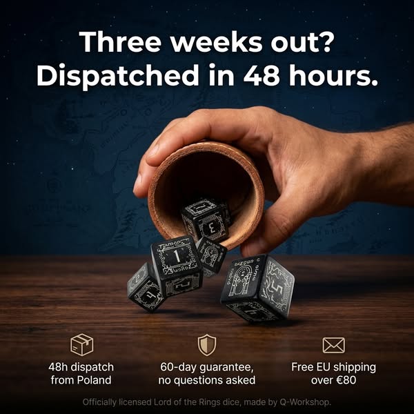 Tournament in 3 weeks? Dice ship in 48h.