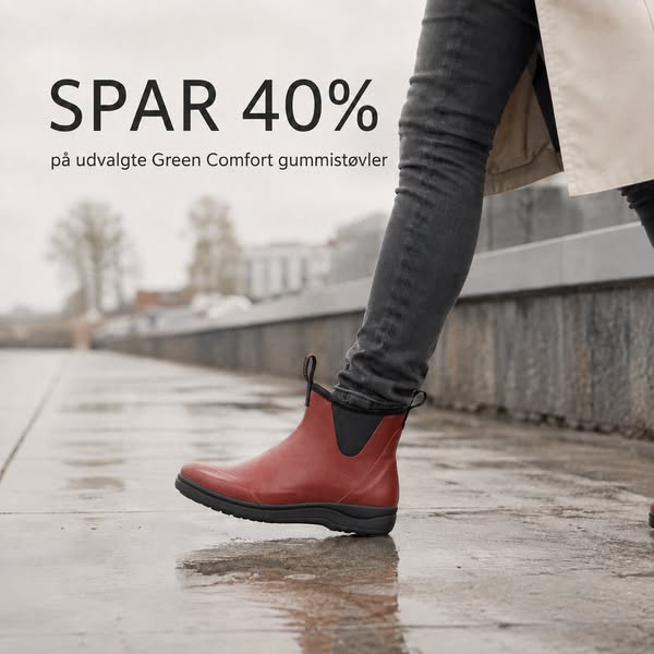 Spar 40% på Green Comfort gummistøvler