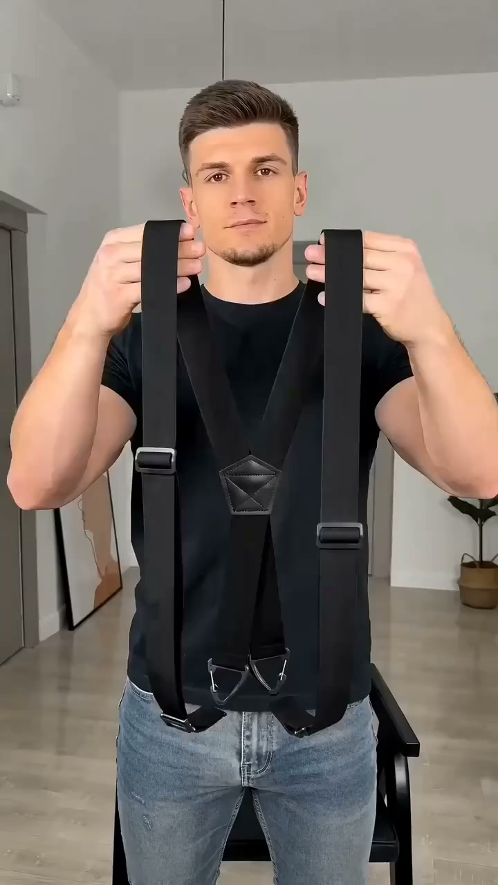 Men's X-Back Suspenders with Hook Clips