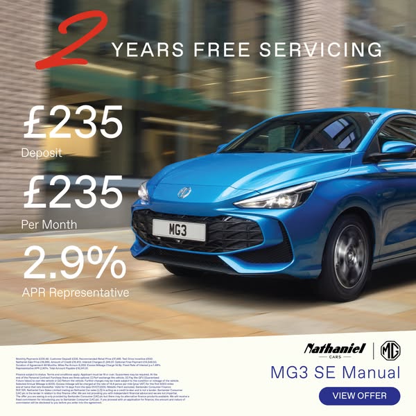 New MG3 SE Manual From £235/Month