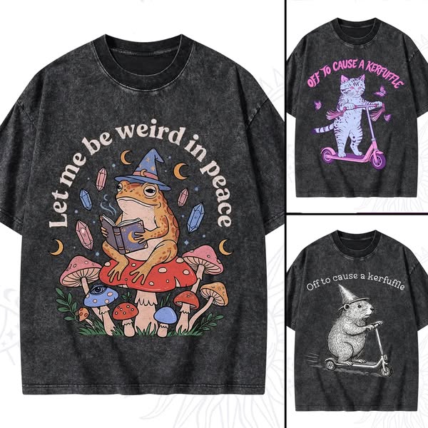 Trendy Mystical Washed T-Shirts Sale | Purplehecate