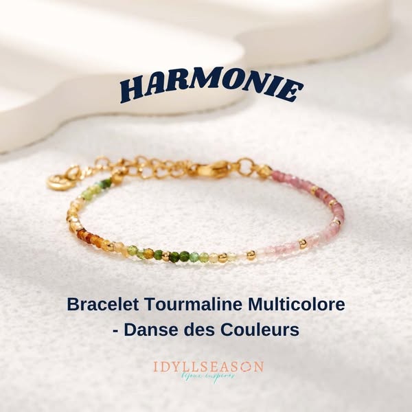 Bracelet Tourmaline Multicolore - Danse des Couleurs