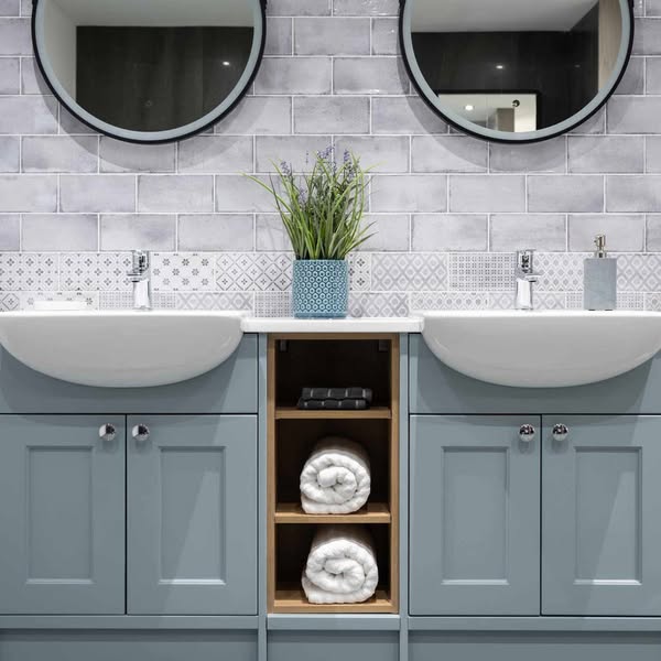 Vita Nebbia Decor Brick tile 10x20cm