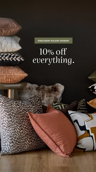 10% off everything. Ends bank holiday Monday.