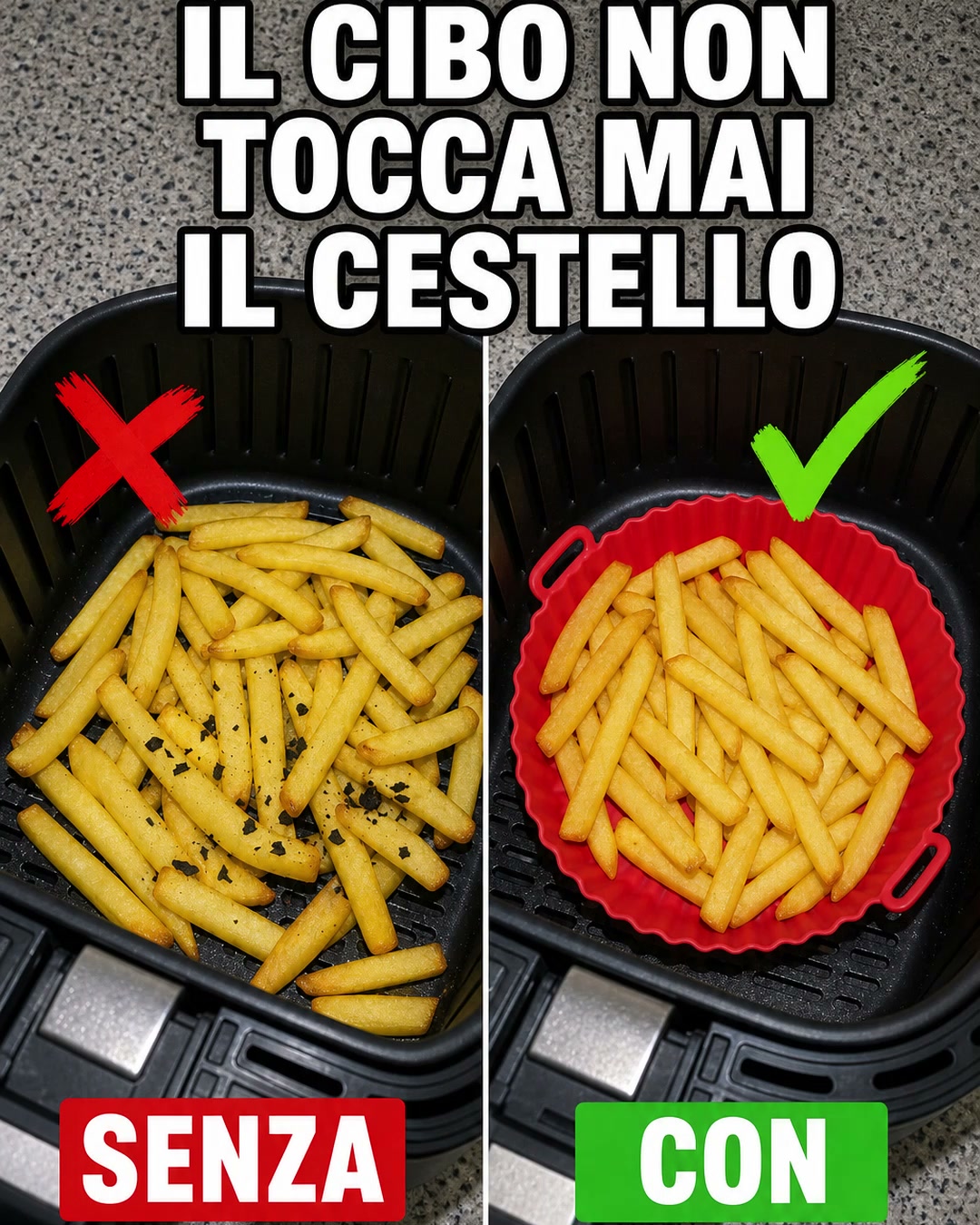 Basta sporco nella friggitrice!