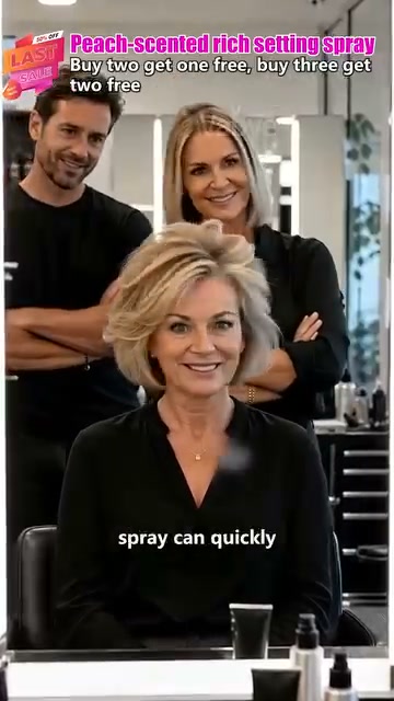 50% Off! Peach-scented volumizing & setting spray—for lightweight, bouncy hair and long-lasting hold
