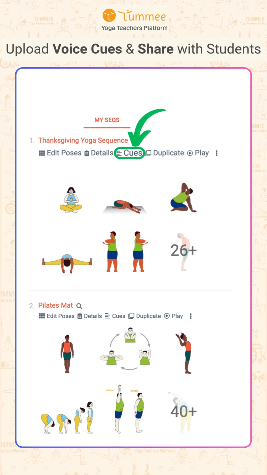 Upload Voice Cues & Share with Students