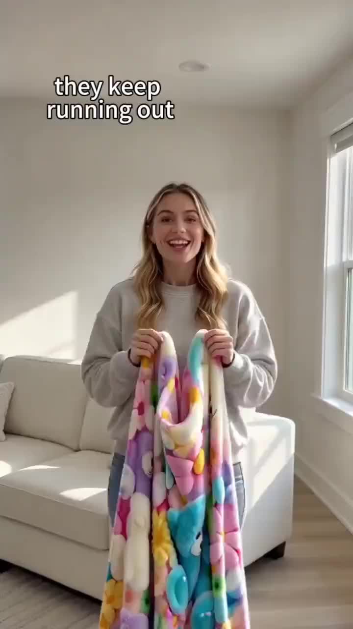 Cute Plush 3D Throw Blanket