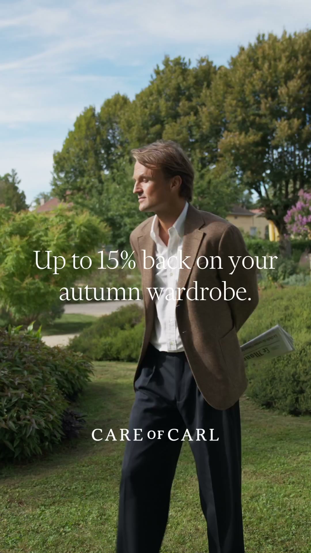 Up to 15% back on your autumn wardrobe.