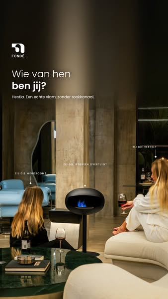 Samen rond een echte vlam.