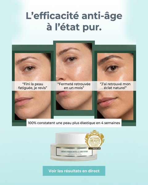 Crème anti-âge à l'immortelle des dunes