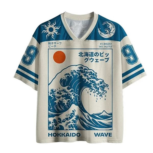 Men's White Sports Number Graphic Print Short Sleeve Jersey T-Shirt