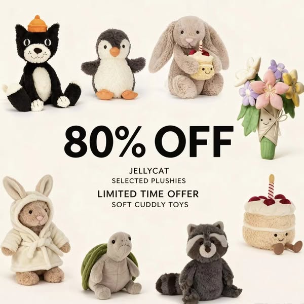 Up to 80% OFF Jellycat- Gift a Little Happiness