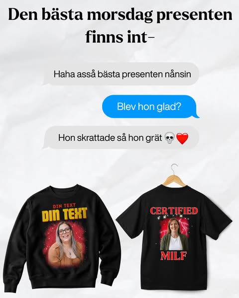 Trycks & skickas från Sverige