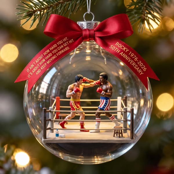 Rocky 1976-2026 50th Anniversary Christmas Ornament