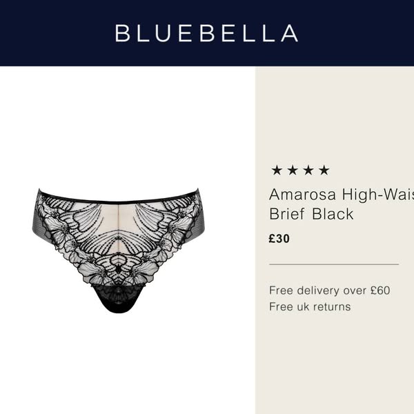 Amarosa High-Waisted Brief Black