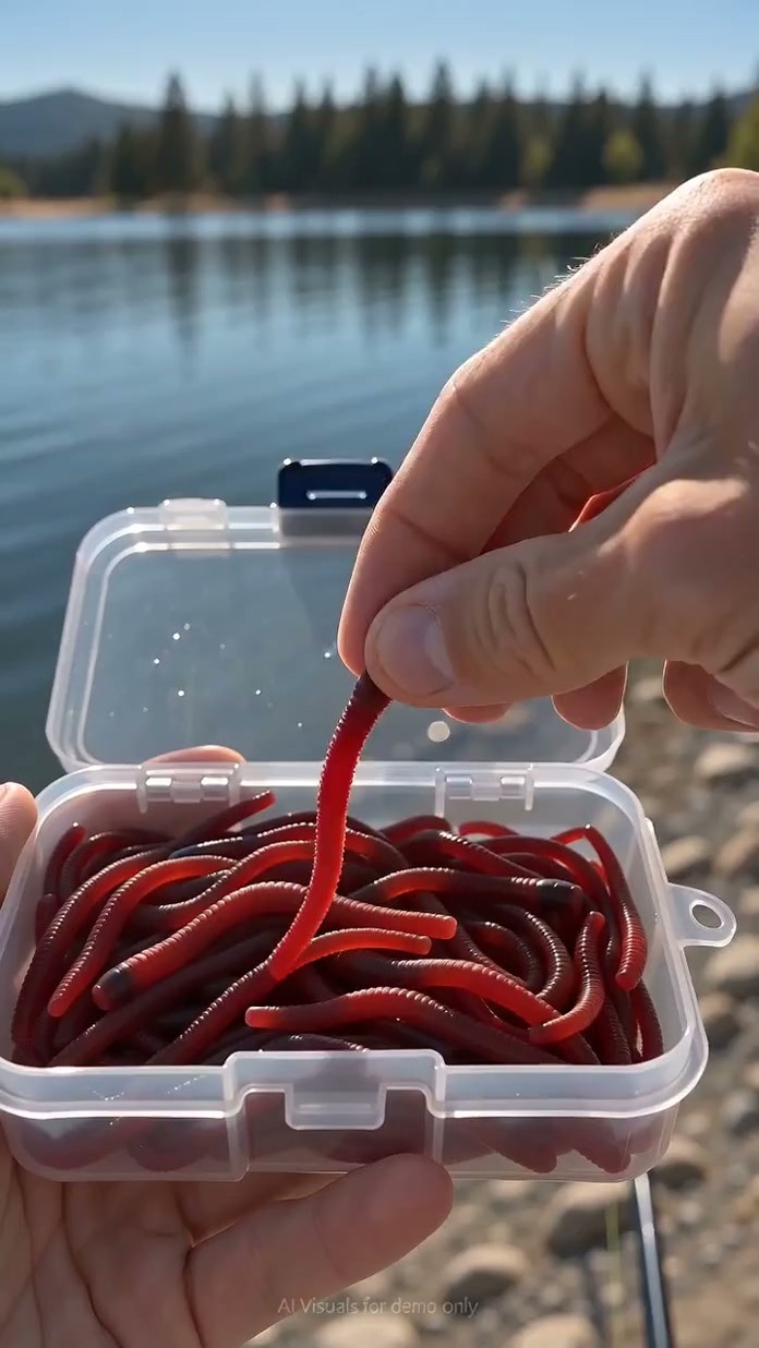 Simulation Earthworm Soft Fishing Lures Shrimp Scented Artificial Worm Baits