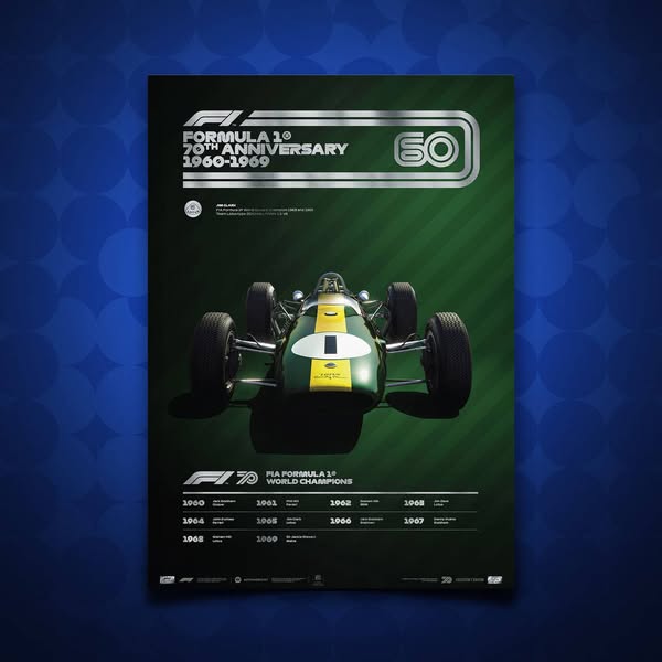 Formula 1® Decades | Team Lotus 1960s | Collector's Edition | Unique Numbers Poster